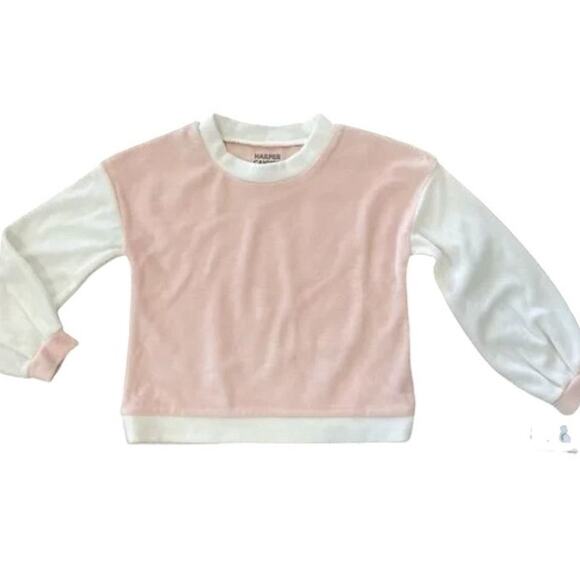 NWT Harper Canyon Girls Pink Velvet Velour Pullover Top Size 4 - Picture 2 of 8